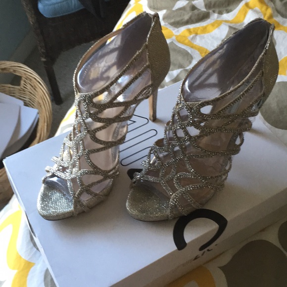 Strappy Sparkly Heels, Evening or Prom Heels - Picture 4 of 5